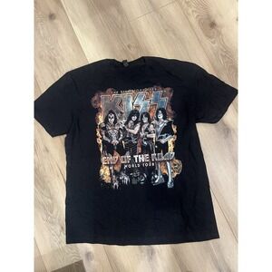 KIZZ End Of The Road World Tour Concert T Shirt XL Gildan Softstye Band Tee